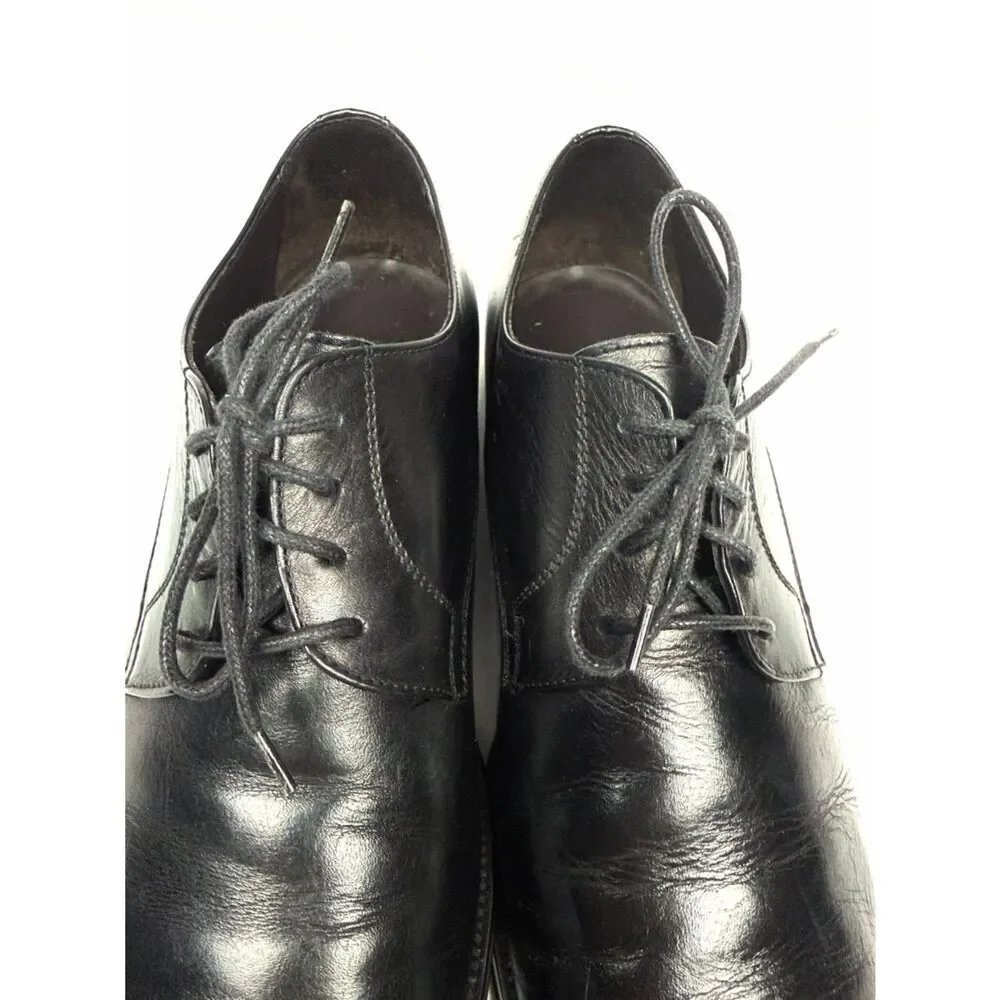 To Boot New York Leather Men's Shoes Black Oxfords Men's Size 10 Cap Toe Italy